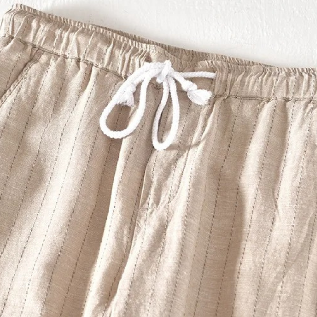 MASSIMO ENZO STRIPED LINEN PANT