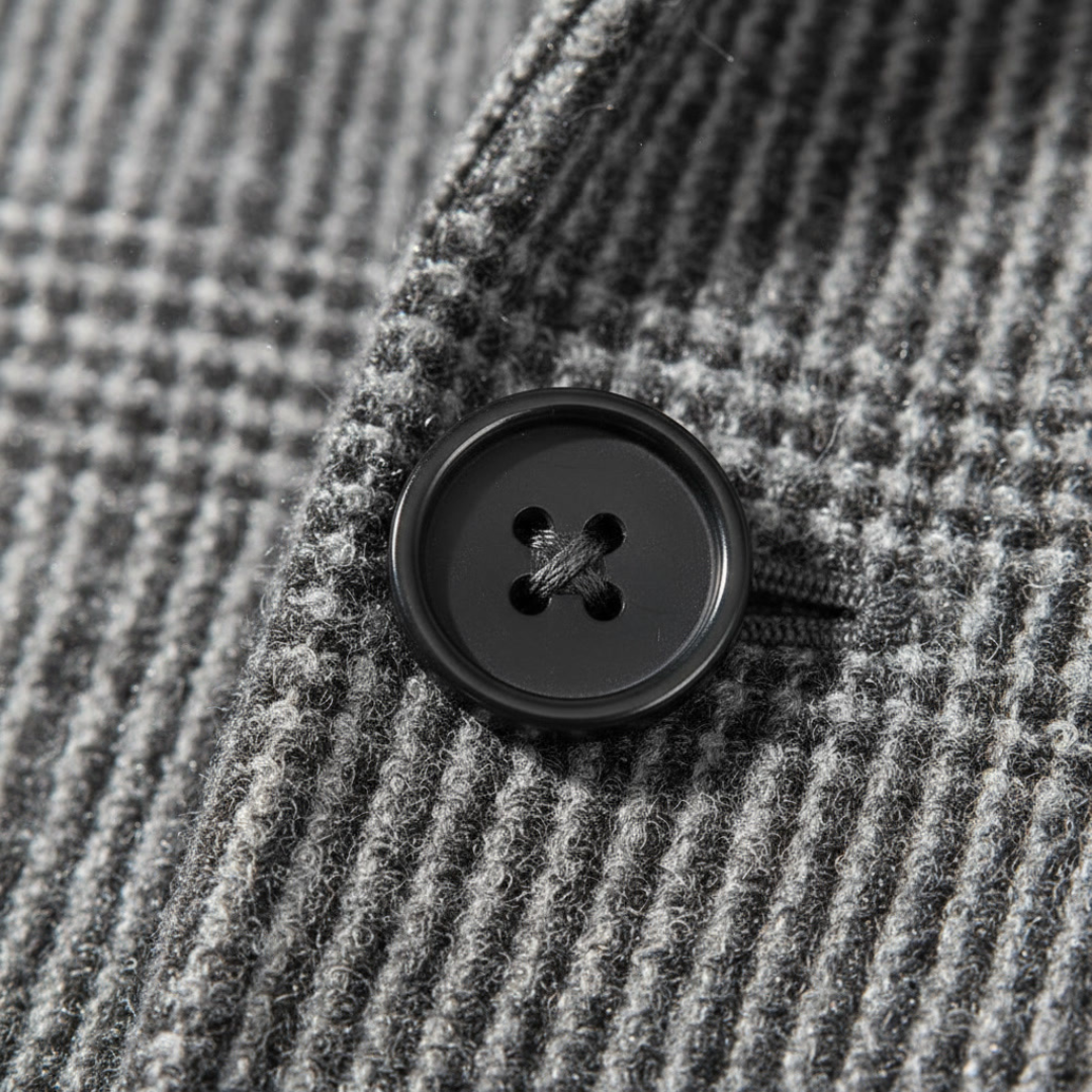 LORENZO VITTORIO CHECKED WOOL OVERCOAT