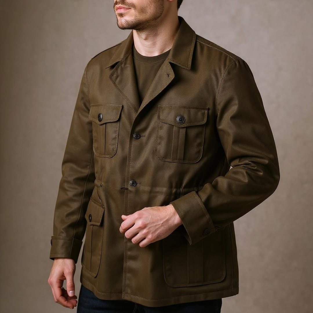 ANTONIO MARCELLO LINEN SAFARI JACKET
