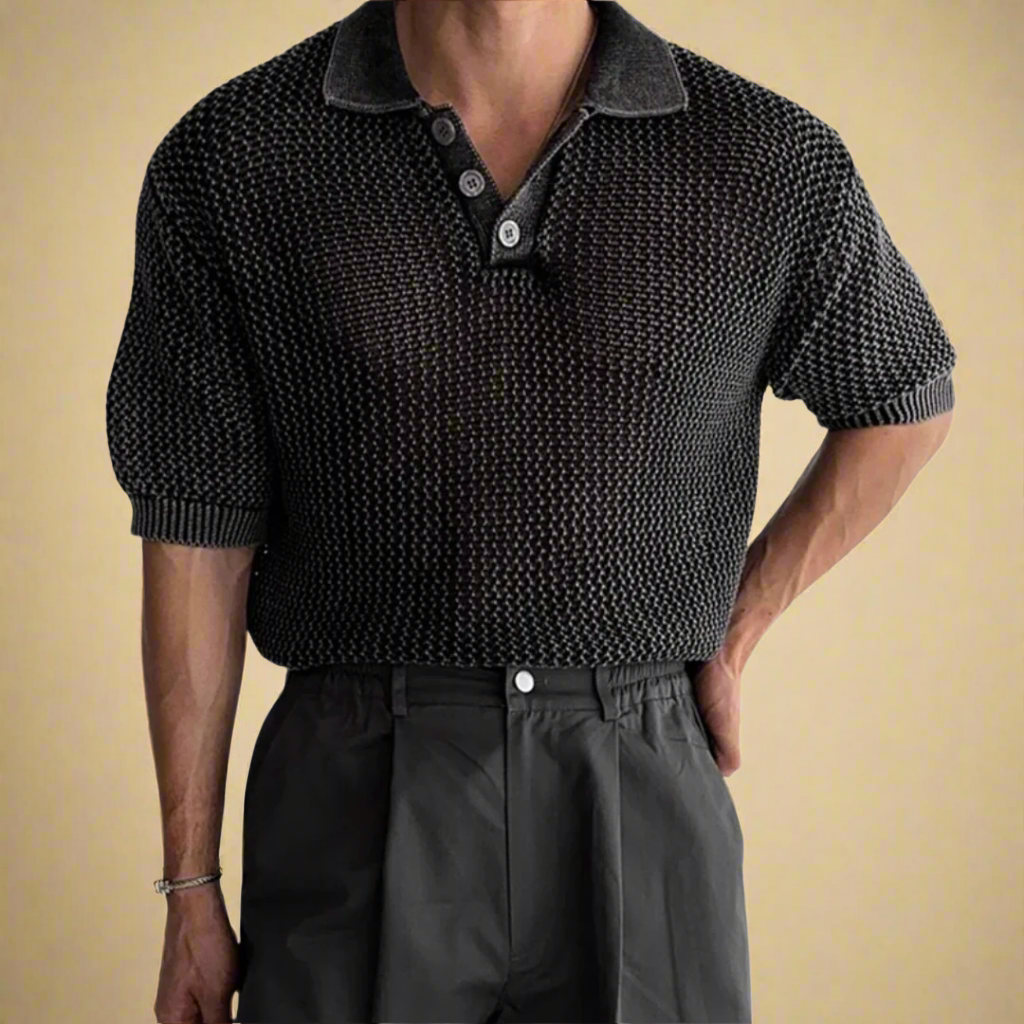 LEONARDO TIZIANO POLO IN MAGLIA A NIDO D’APE