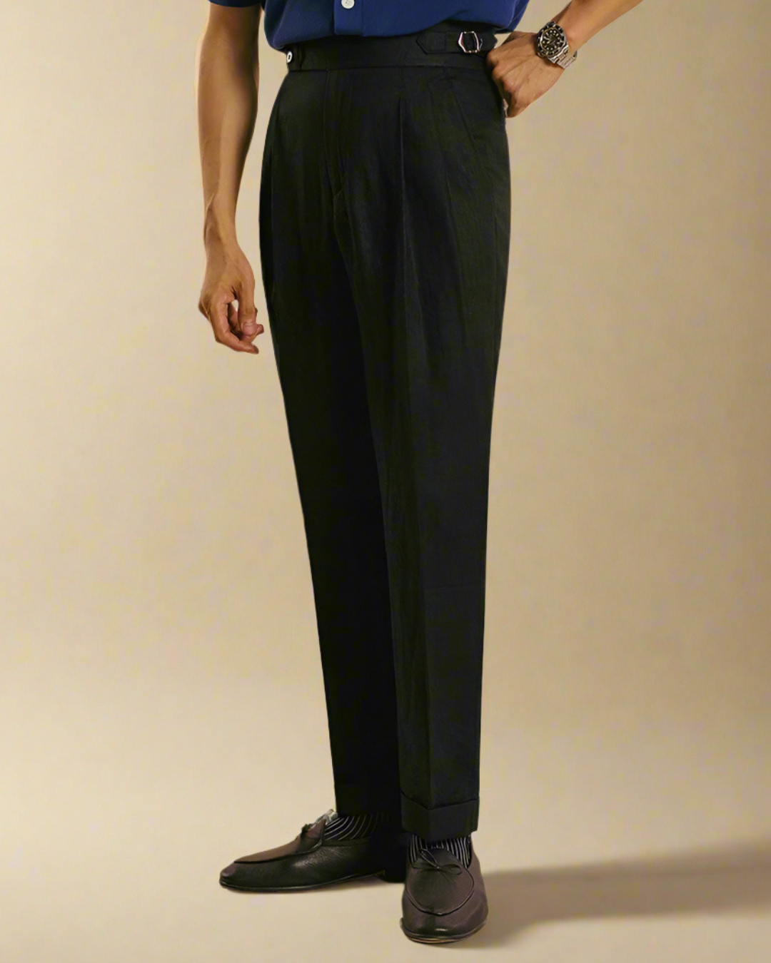 FREDERICK LAURENCE LINEN BRITISH HIGH WAIST