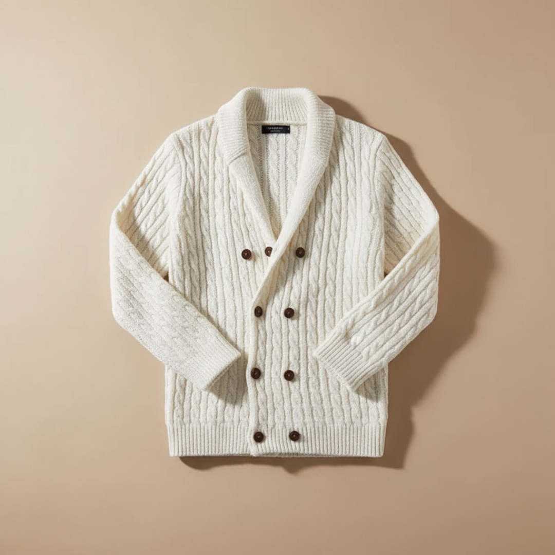 GIOVANNI TIZIANO DOUBLE-BREASTED CARDIGAN
