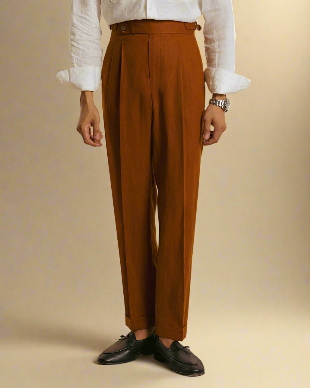 FREDERICK LAURENCE LINEN BRITISH HIGH WAIST