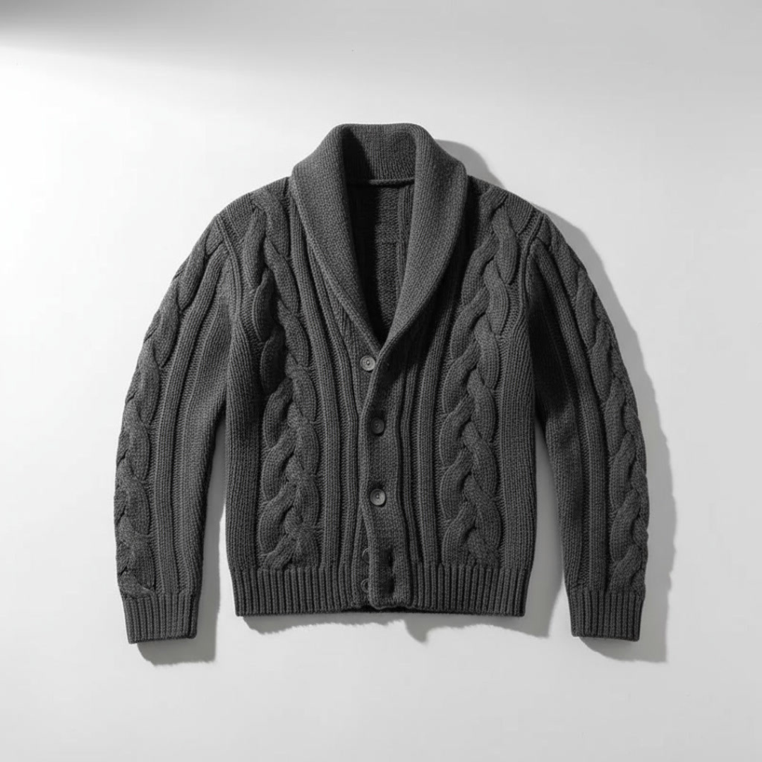 GIUSEPPE ADRIANO CABLE KNIT CARDIGAN
