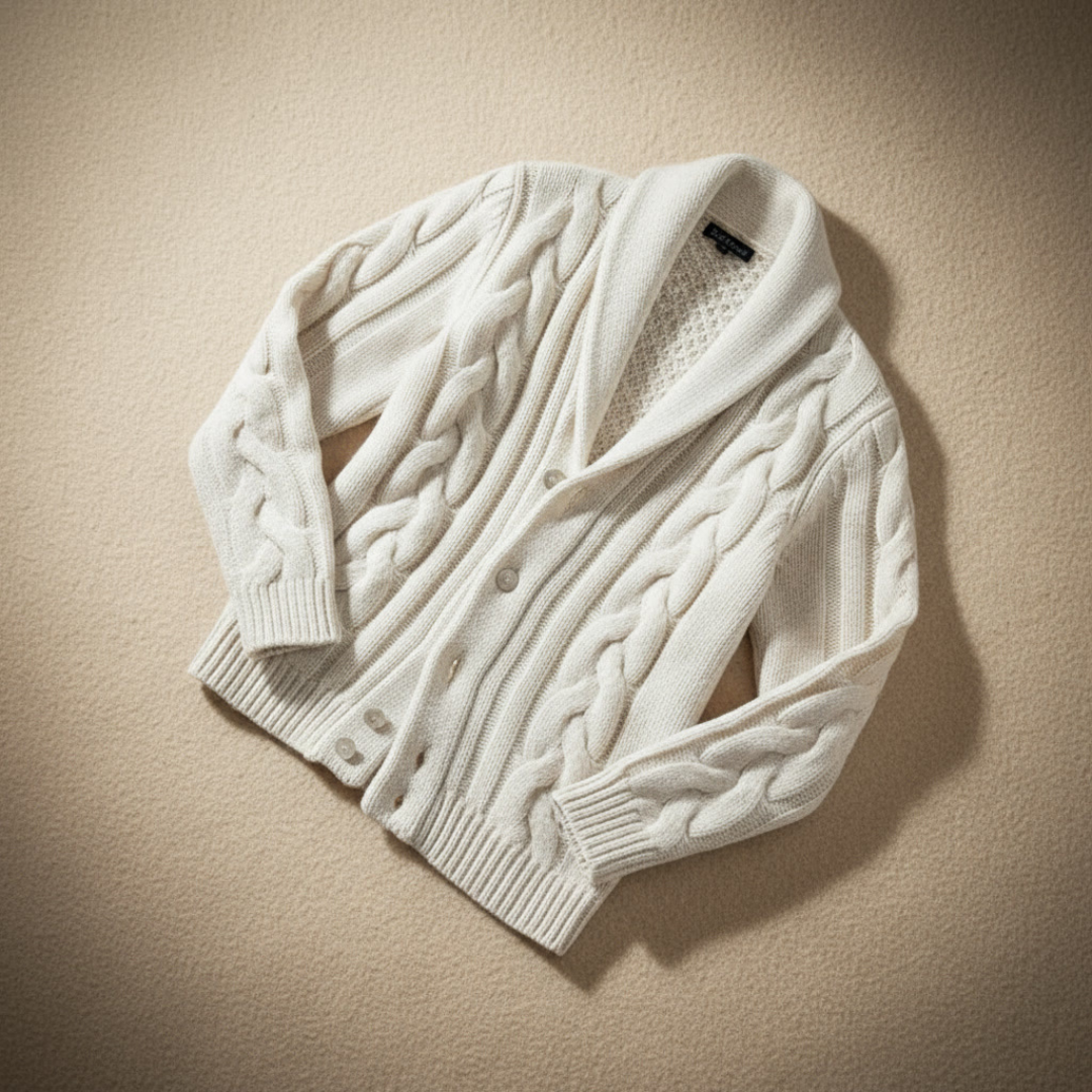 GIUSEPPE ADRIANO CABLE KNIT CARDIGAN