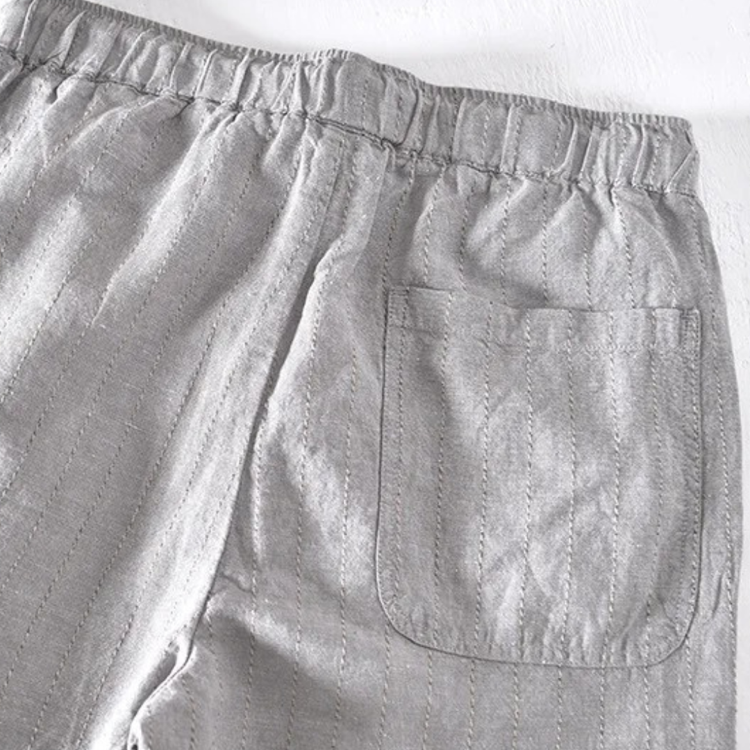 MASSIMO ENZO STRIPED LINEN PANT