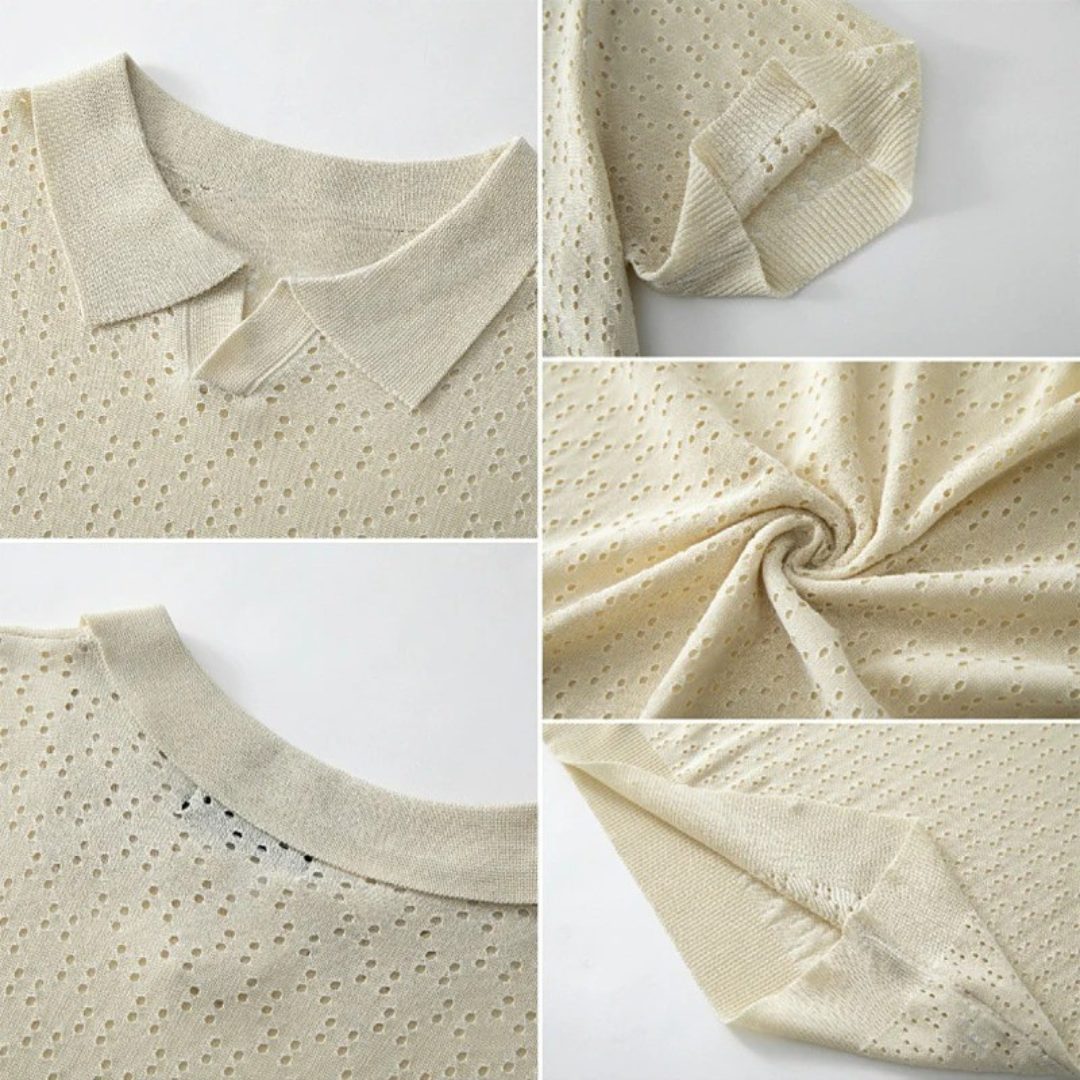 ALESSANDRO VITTORIO PERFORATED POLO