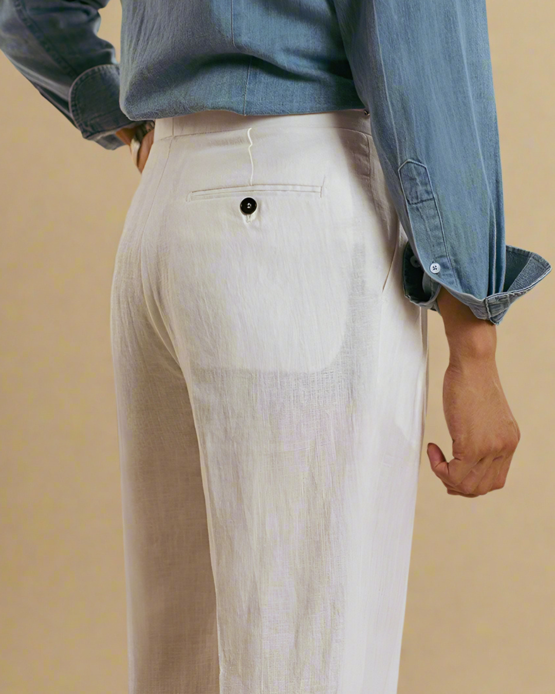 FREDERICK LAURENCE LINEN BRITISH HIGH WAIST