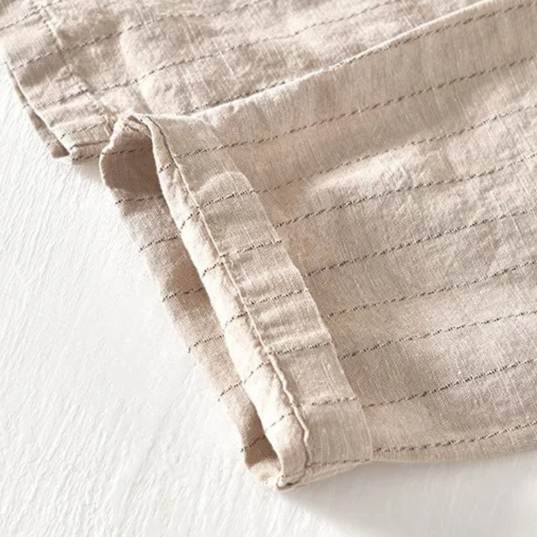 MASSIMO ENZO STRIPED LINEN PANT