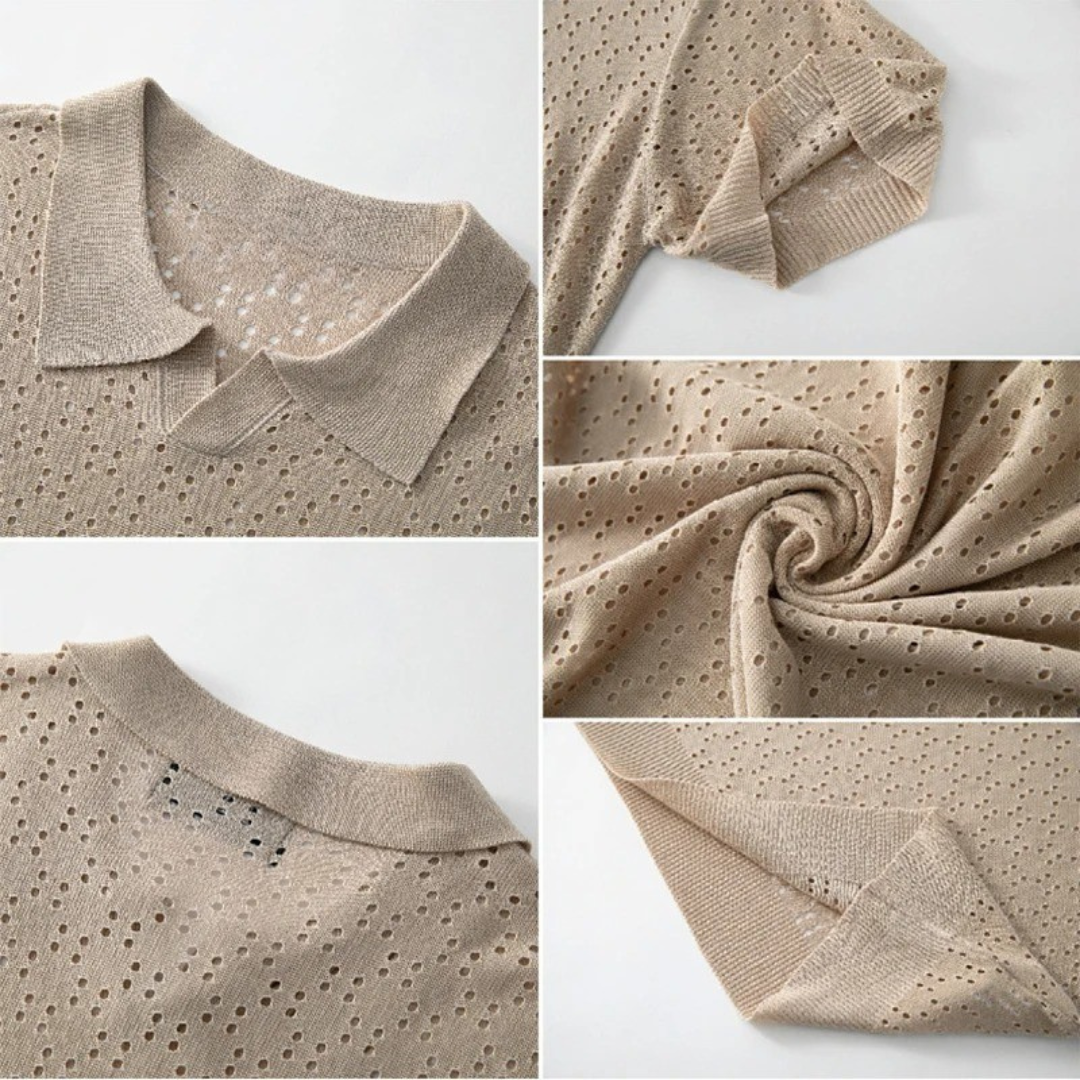 ALESSANDRO VITTORIO PERFORATED POLO