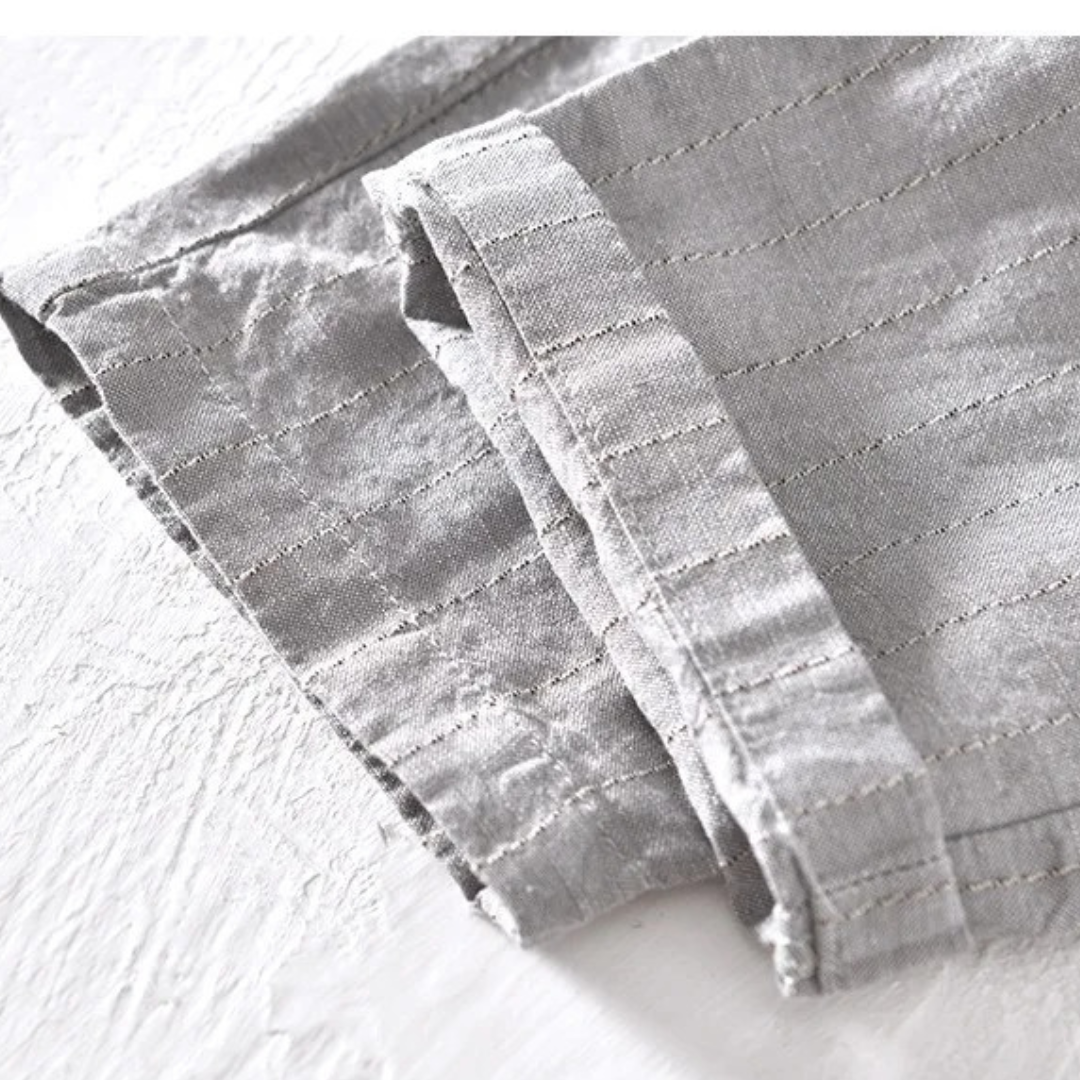 MASSIMO ENZO STRIPED LINEN PANT