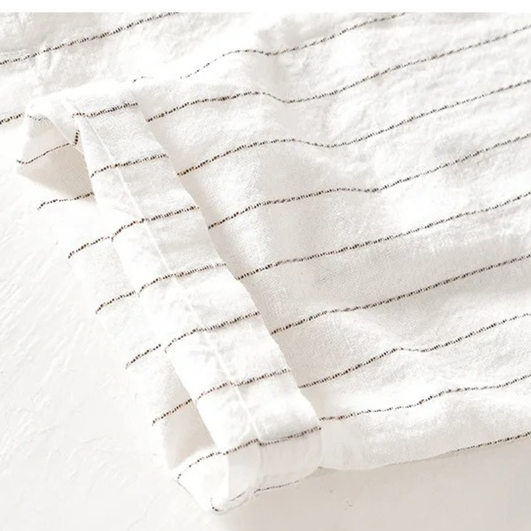 MASSIMO ENZO STRIPED LINEN PANT