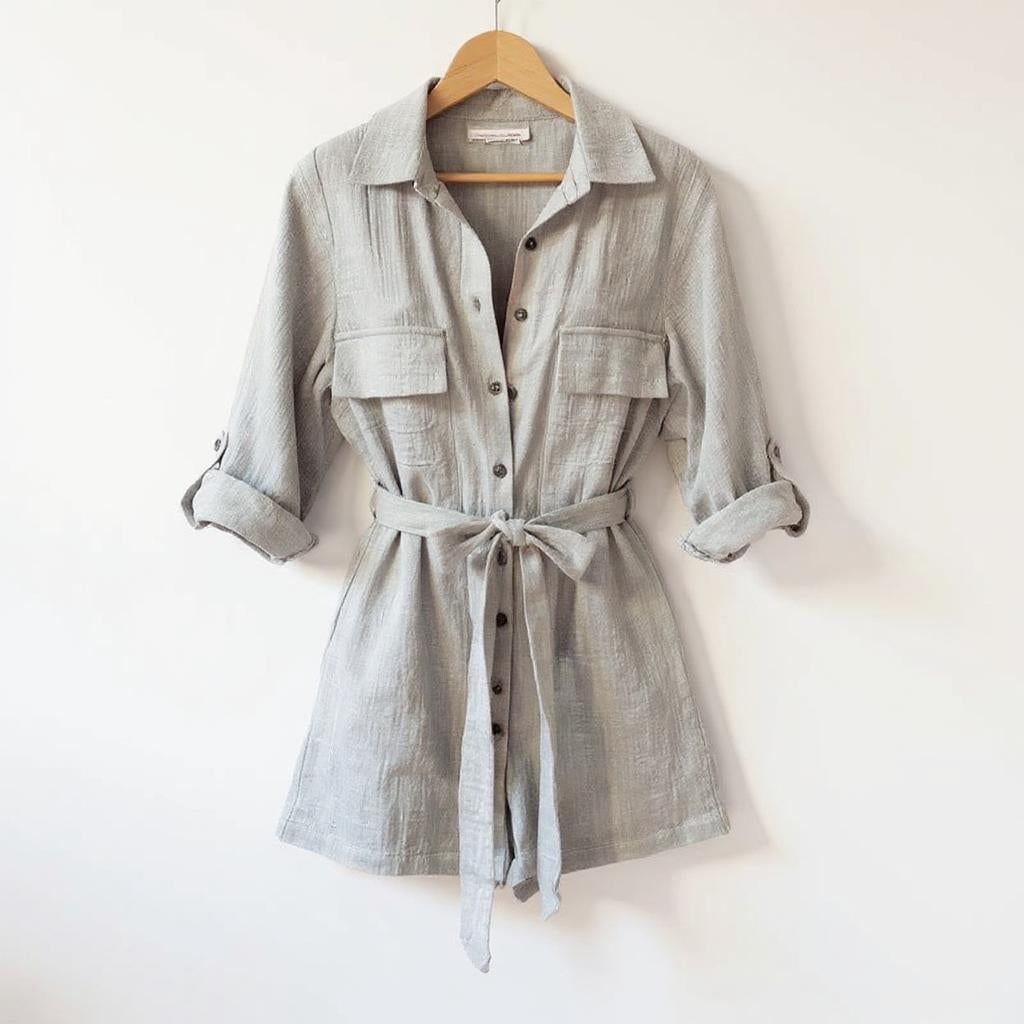 RENATA GIULIETTA COTTON LINEN PLAYSUIT