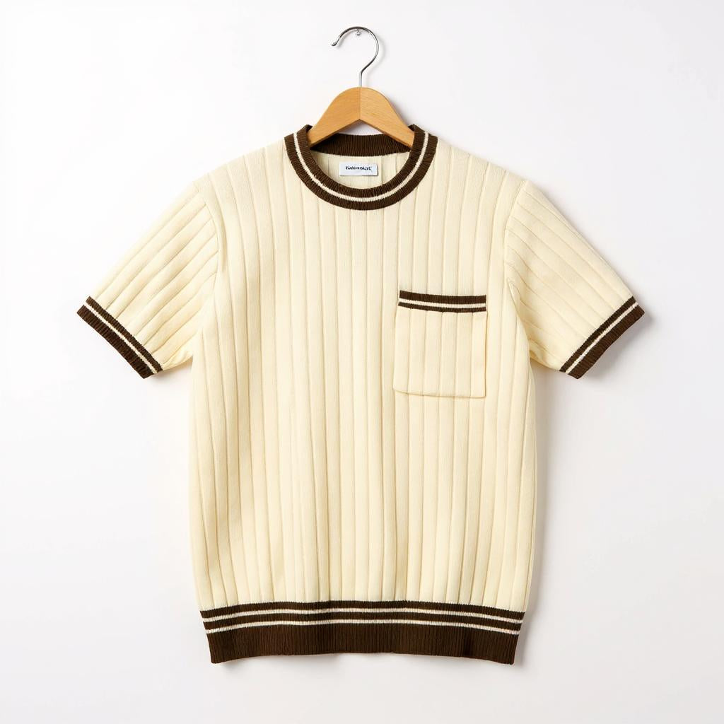 LEONARDO FABRIZIO TEXTURED STRIPE POLO
