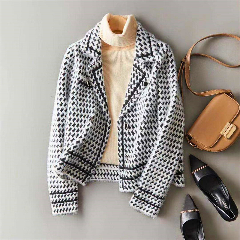 GIULIA VITTORIA HOUNDSTOOTH BLAZER
