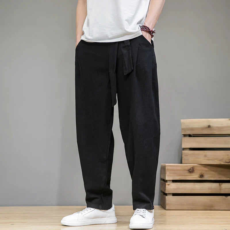 Chinese Style Linen-Cotton Trouser