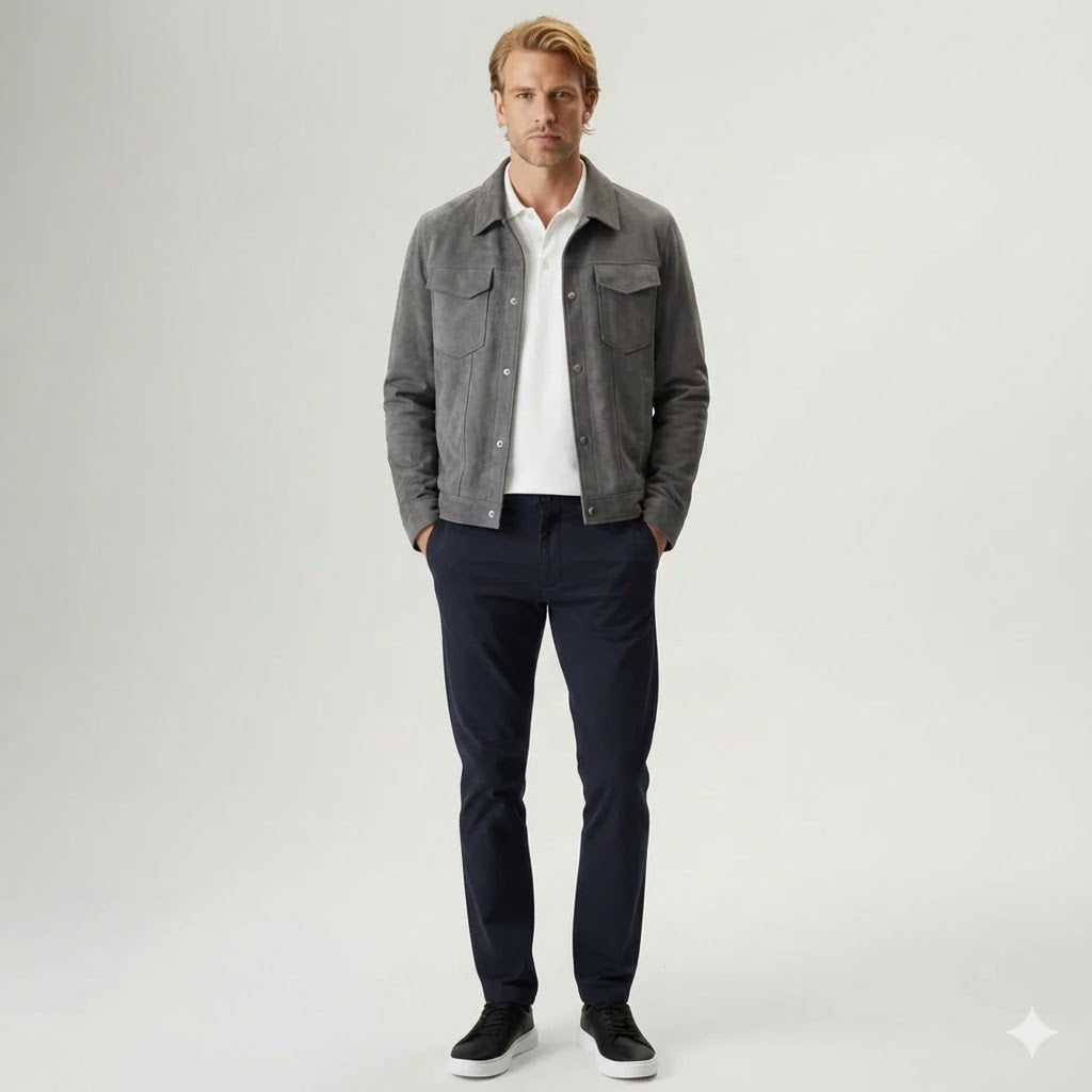 THEODORE MARCUS SUEDE BOMBER