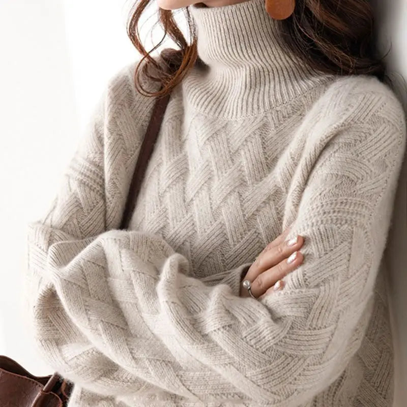 ISABELLA SOFIA TEXTURED TURTLENECK