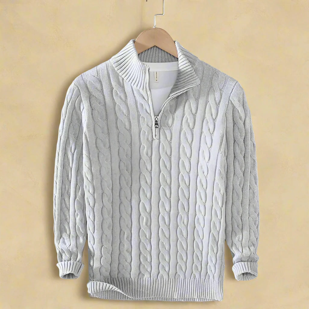 VITTORIO LORIS HIGH-NECK COTTON SWEATER