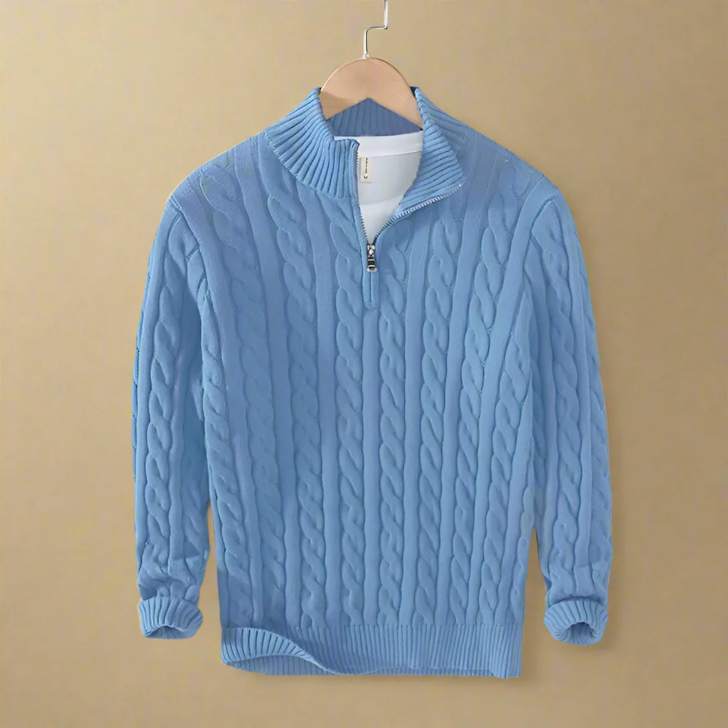 VITTORIO LORIS HIGH-NECK COTTON SWEATER