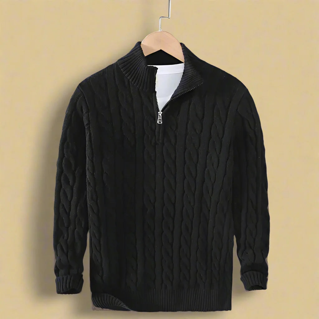 VITTORIO LORIS HIGH-NECK COTTON SWEATER