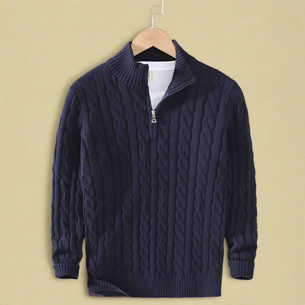 VITTORIO LORIS HIGH-NECK COTTON SWEATER