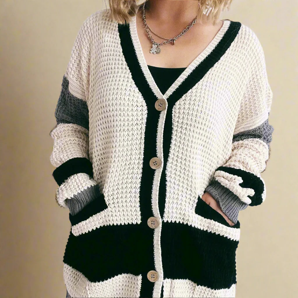 LUCIA VALENTINA BICOLOR CARDIGAN