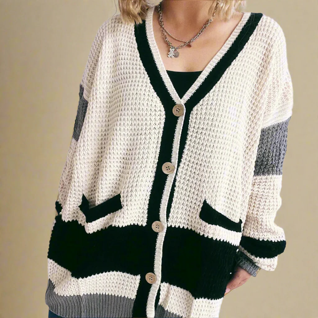 LUCIA VALENTINA BICOLOR CARDIGAN