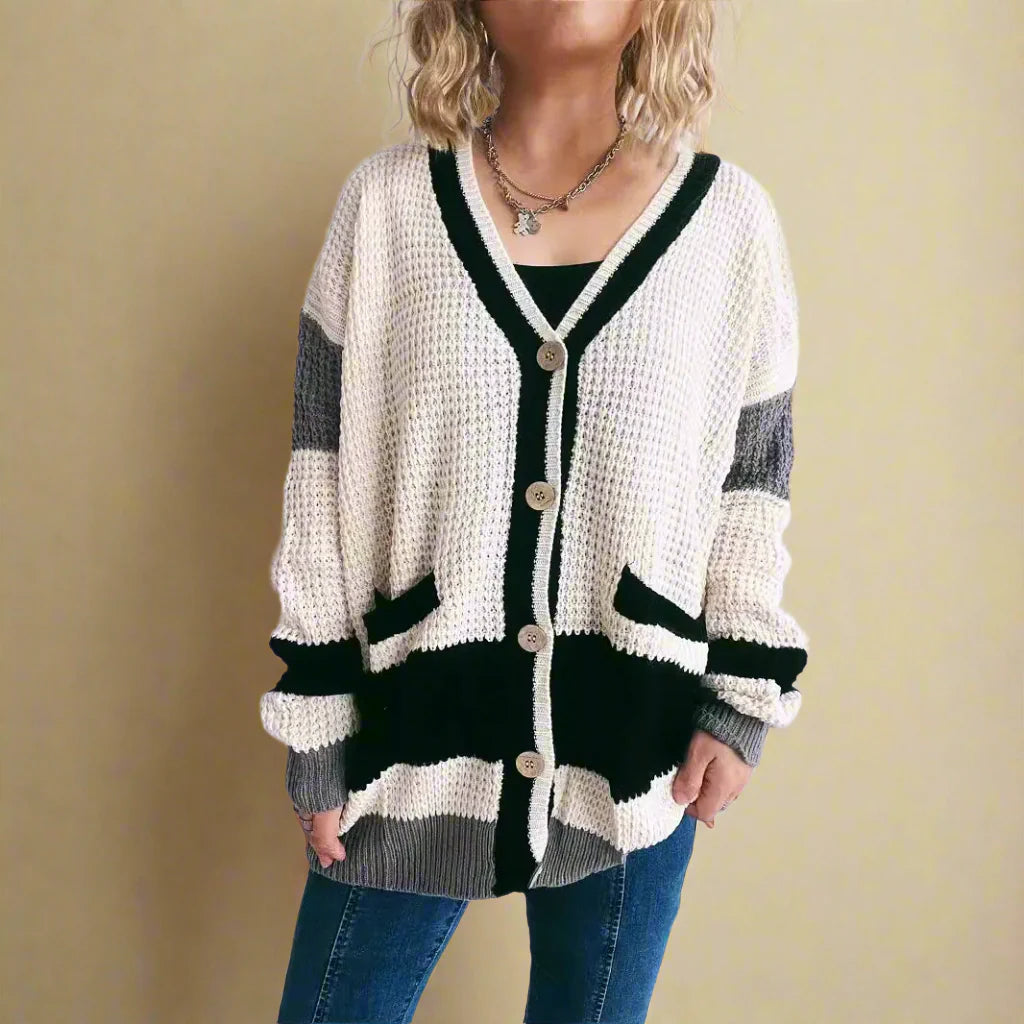 LUCIA VALENTINA BICOLOR CARDIGAN