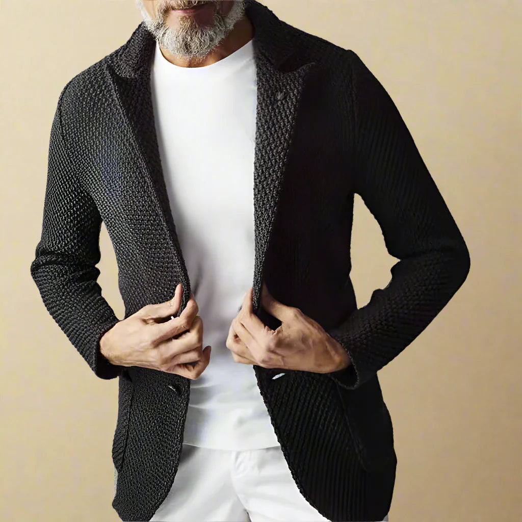TOMMASO VITTORIO THICKENED KNITTED BLAZER
