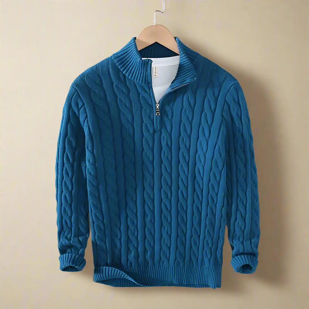 VITTORIO LORIS HIGH-NECK COTTON SWEATER