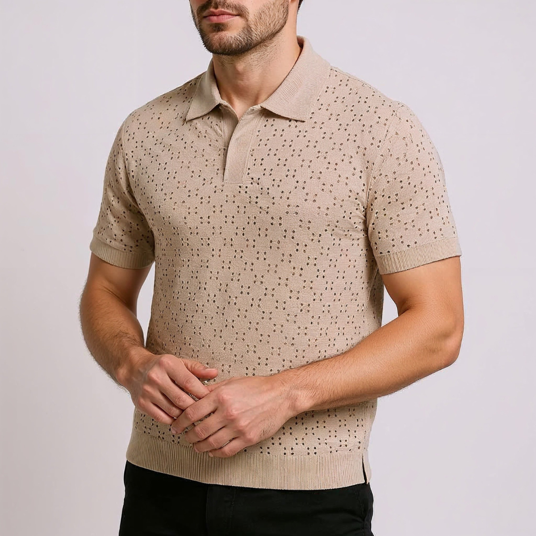 ALESSANDRO VITTORIO PERFORATED POLO