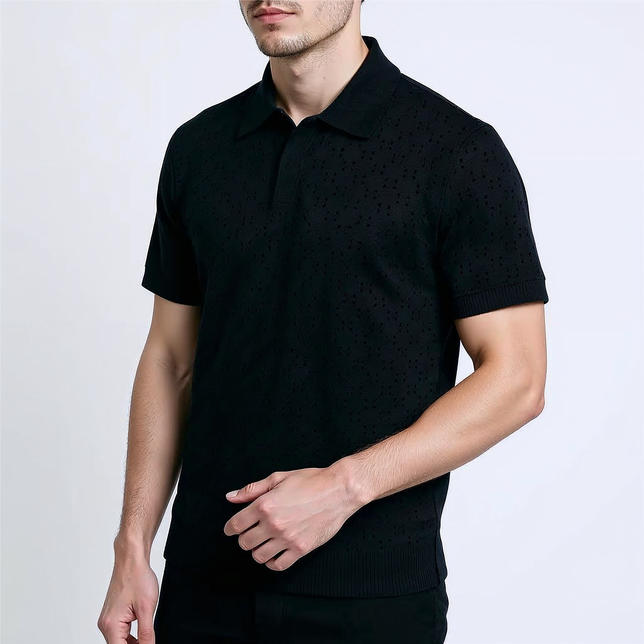 ALESSANDRO VITTORIO PERFORATED POLO