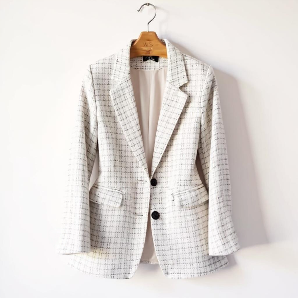 CHIARA ELISABETTA CHECK BLAZER