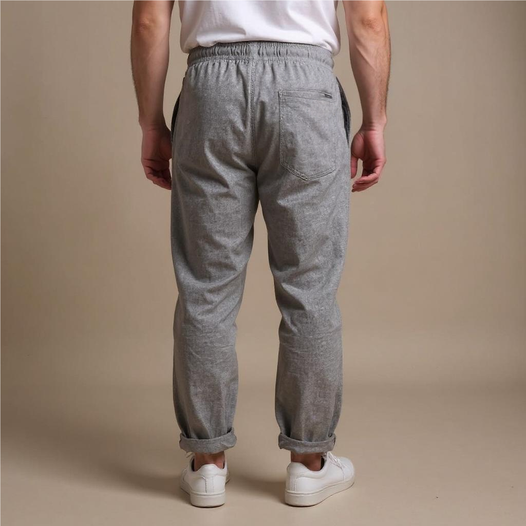 MASSIMO ENZO STRIPED LINEN PANT