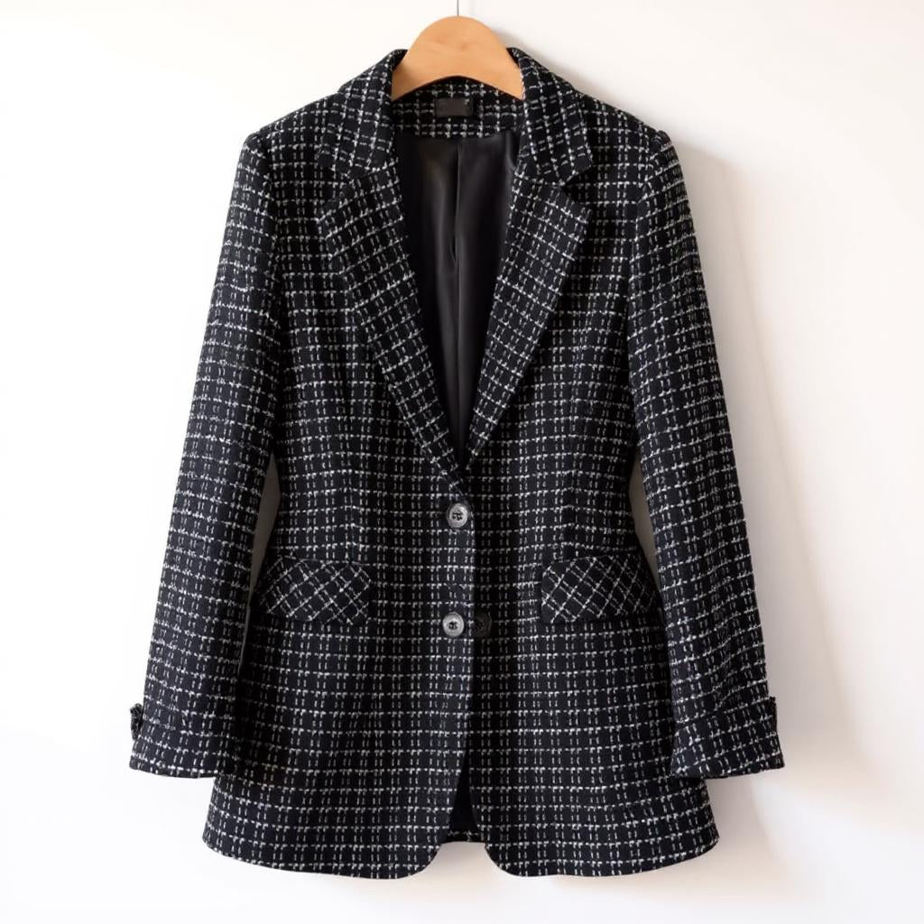 CHIARA ELISABETTA CHECK BLAZER