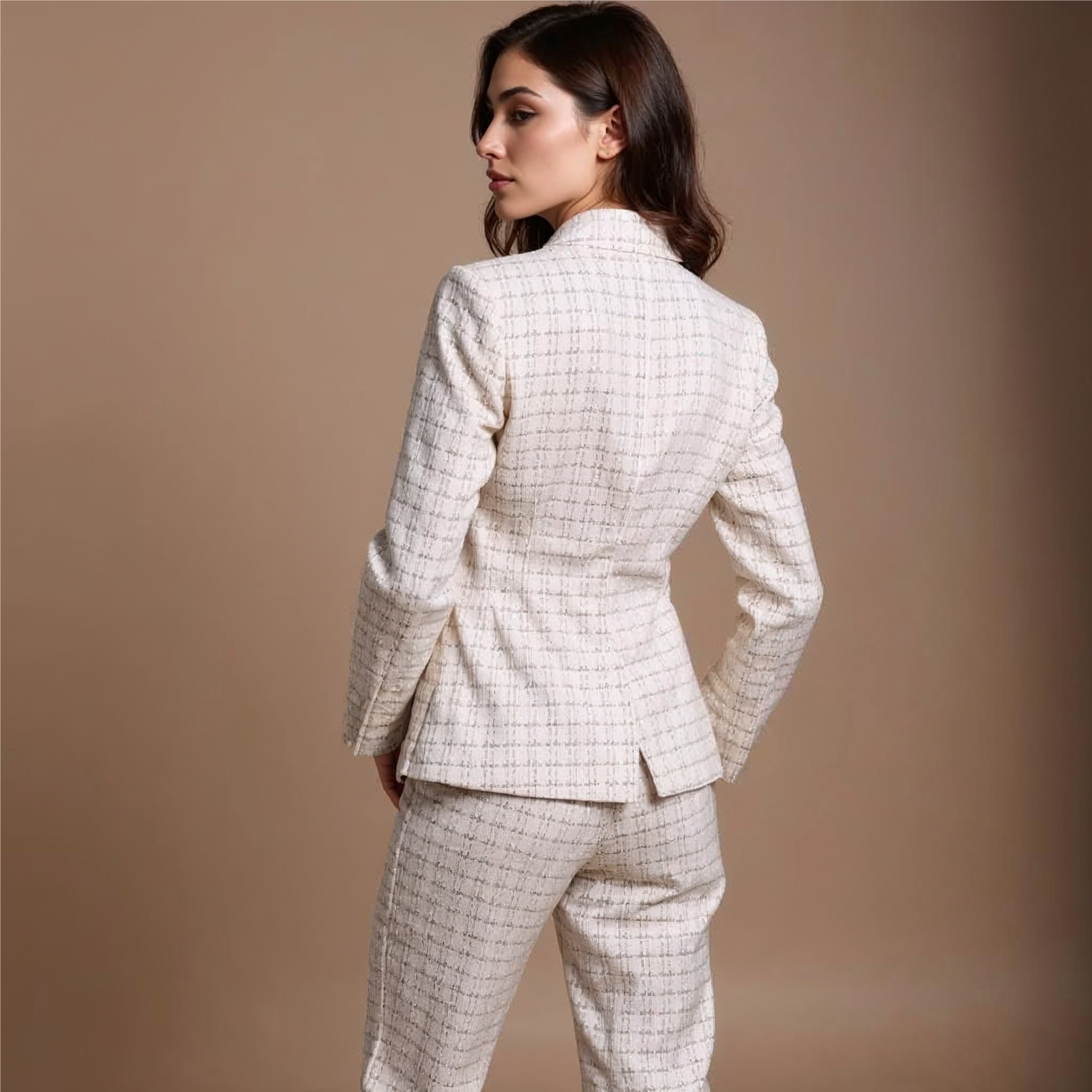 CHIARA ELISABETTA CHECK BLAZER