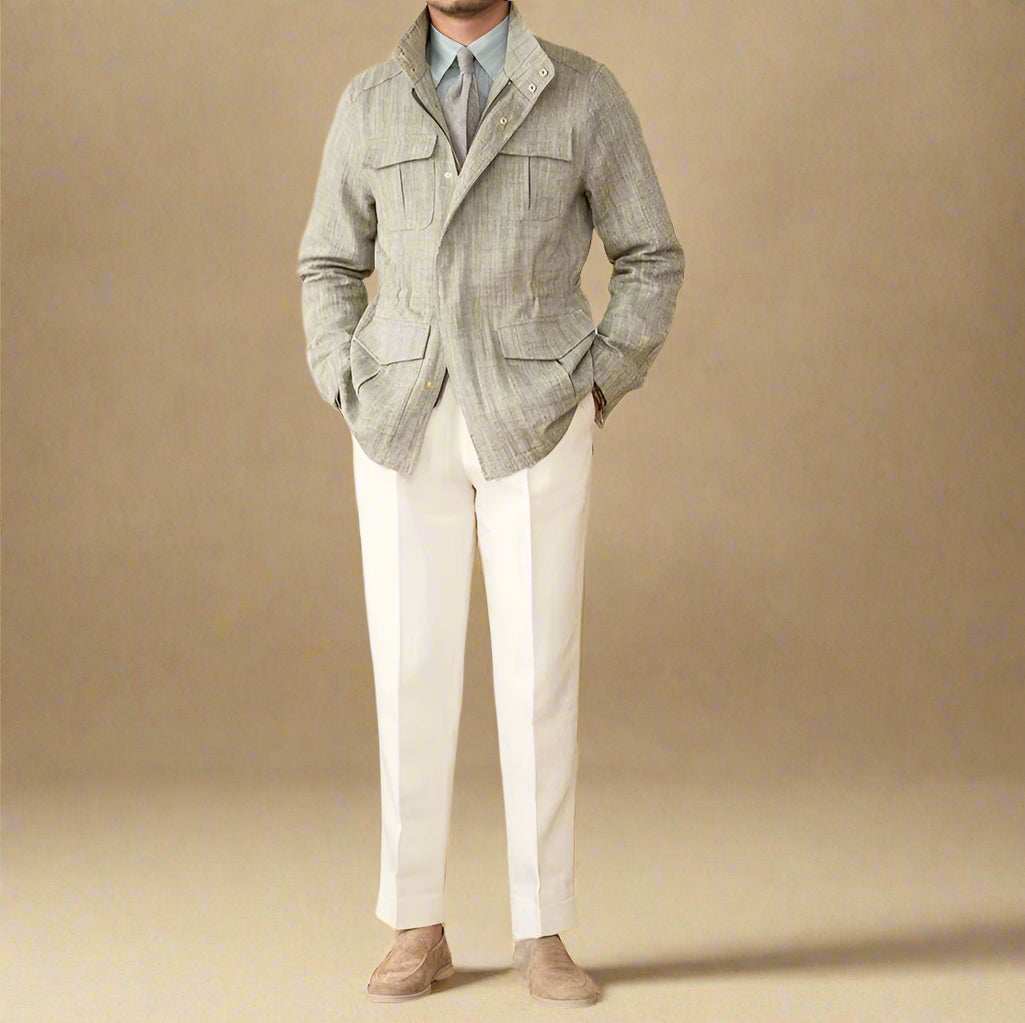 FEDERICO STEFANO LINEN & COTTON COAT