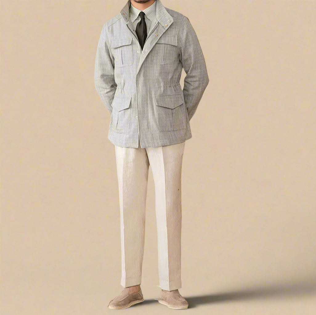 FEDERICO STEFANO LINEN & COTTON COAT