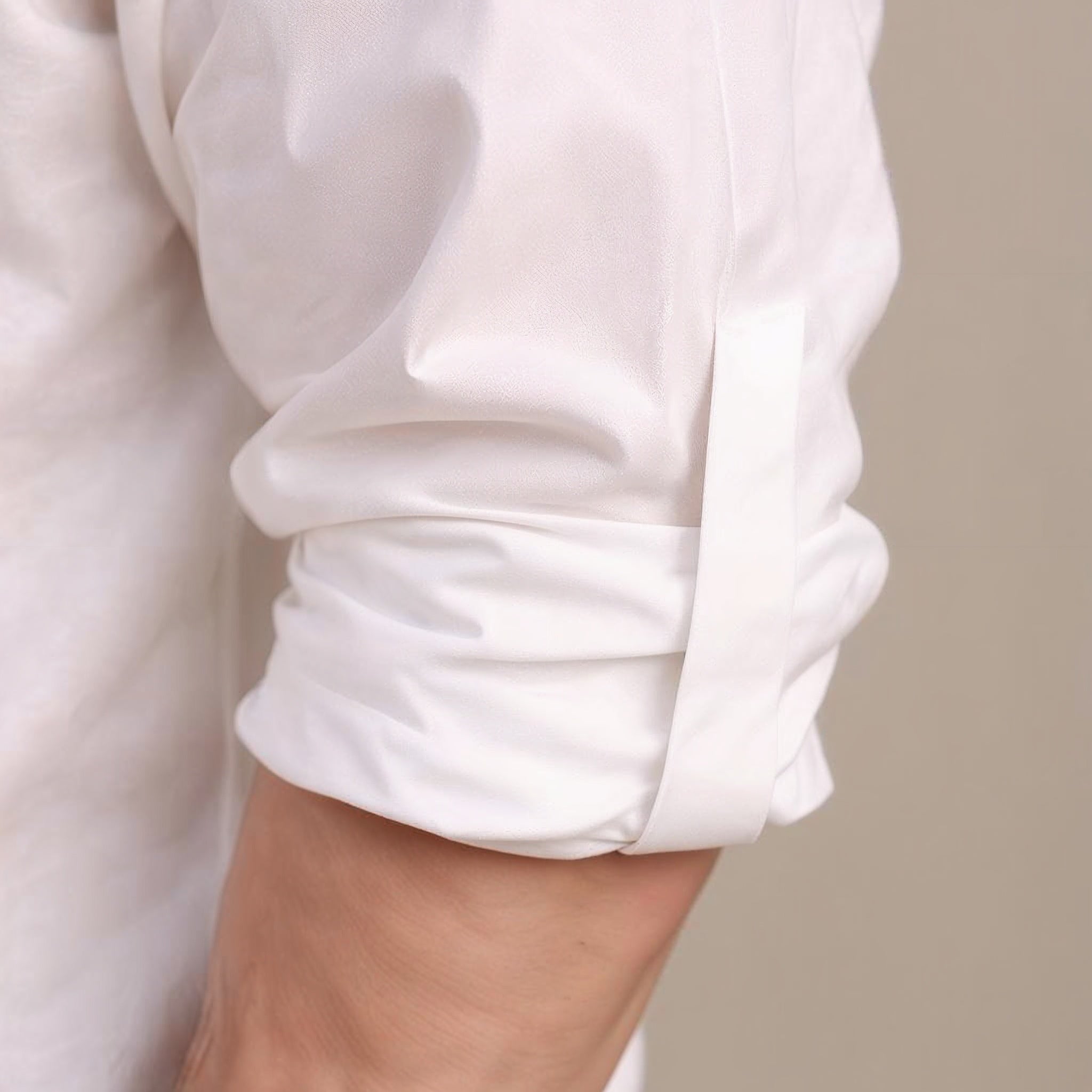 RAFFAELE DARIO LINEN MANDARIN SHIRT