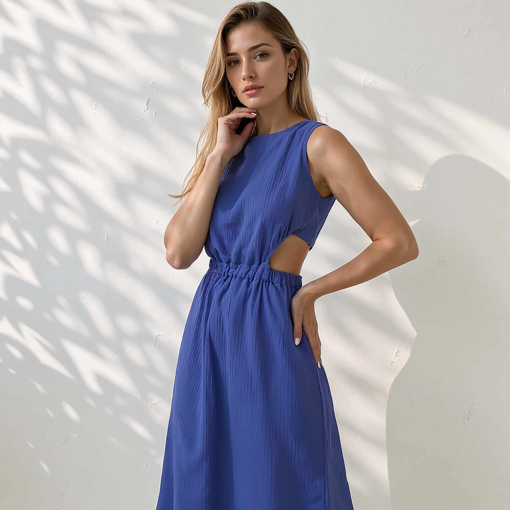 VALENTINA SIDE-SLIT MIDI DRESS