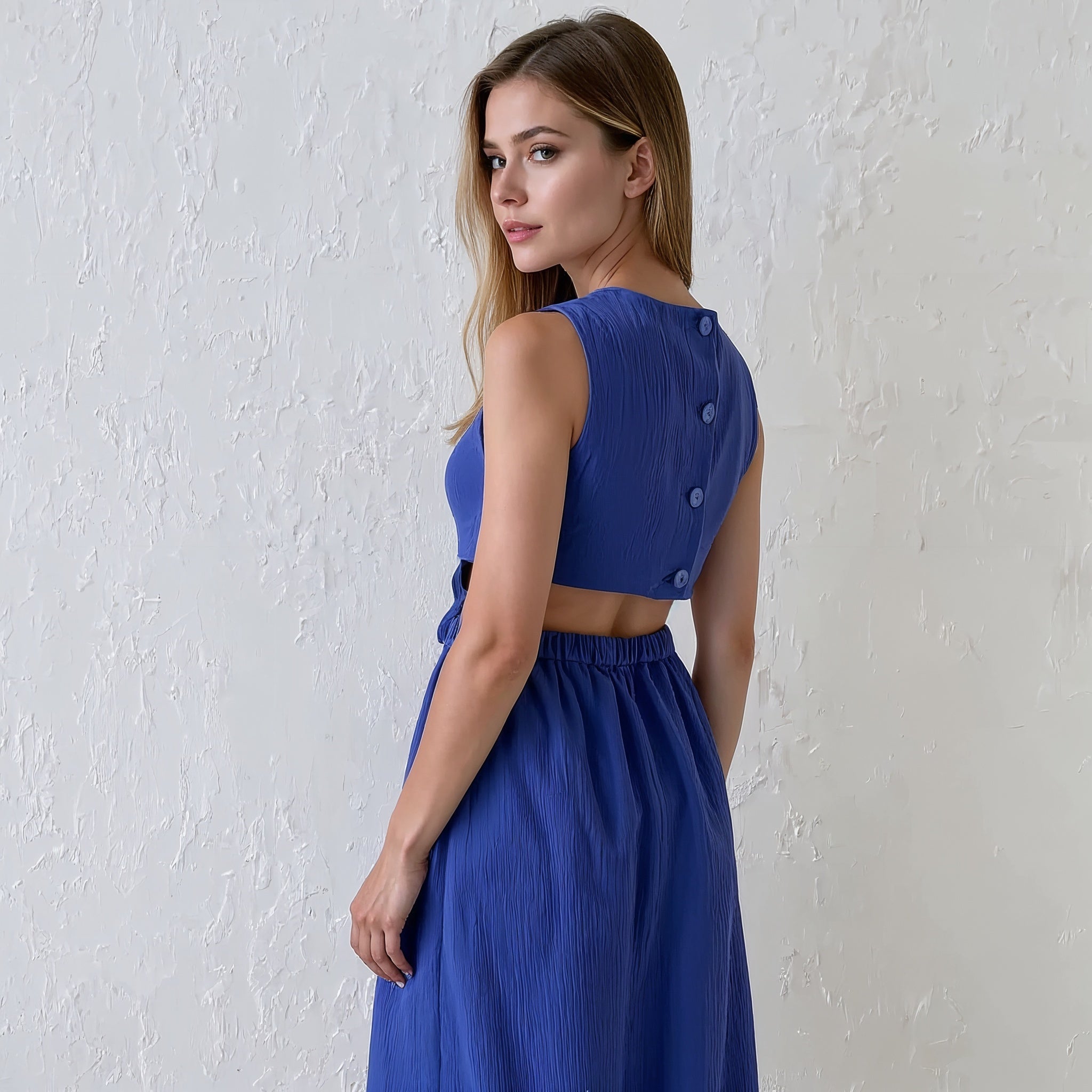 VALENTINA SIDE-SLIT MIDI DRESS